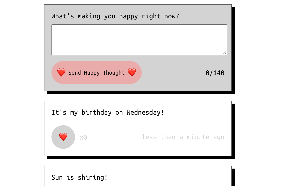 Image of the Happy Thoughts app
