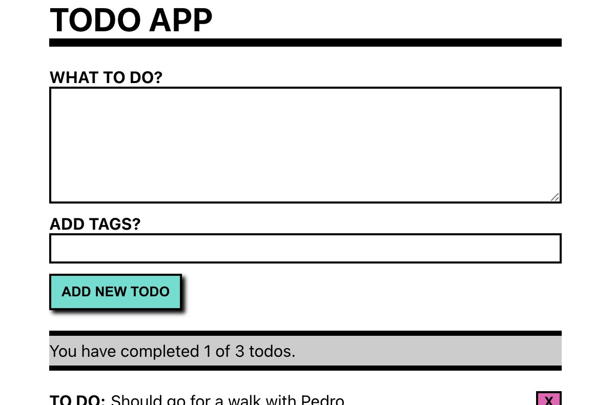 Image of the To do app