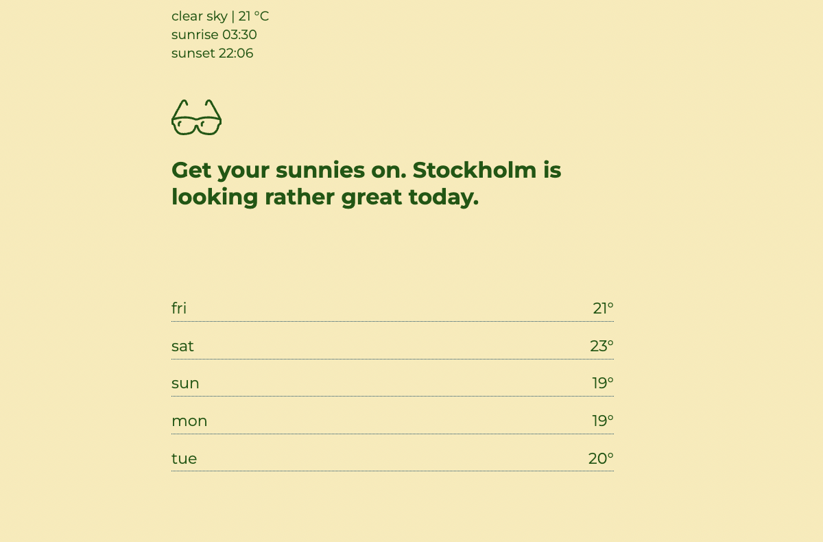 Image of the Weather app
